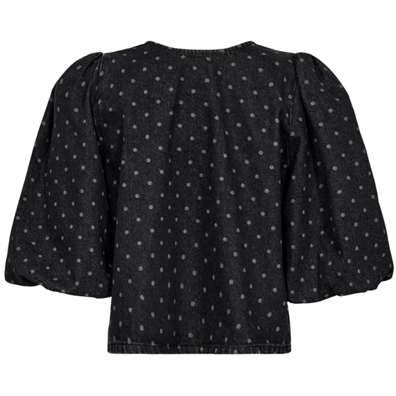 Co\'couture BlackCC Dot Bow Bluse, Sort